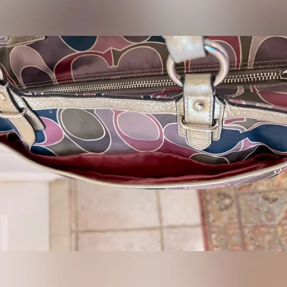 Coach authentic vintage multi-colored logo tote bag - Picture 4 of 13